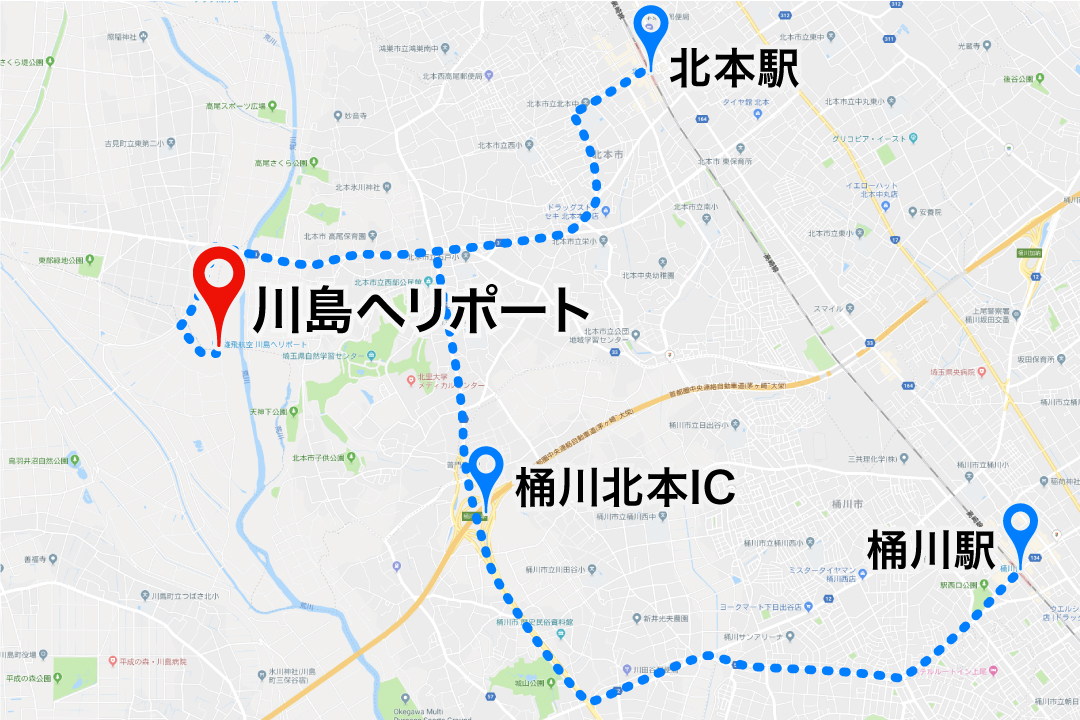 kawajima_heliport access map