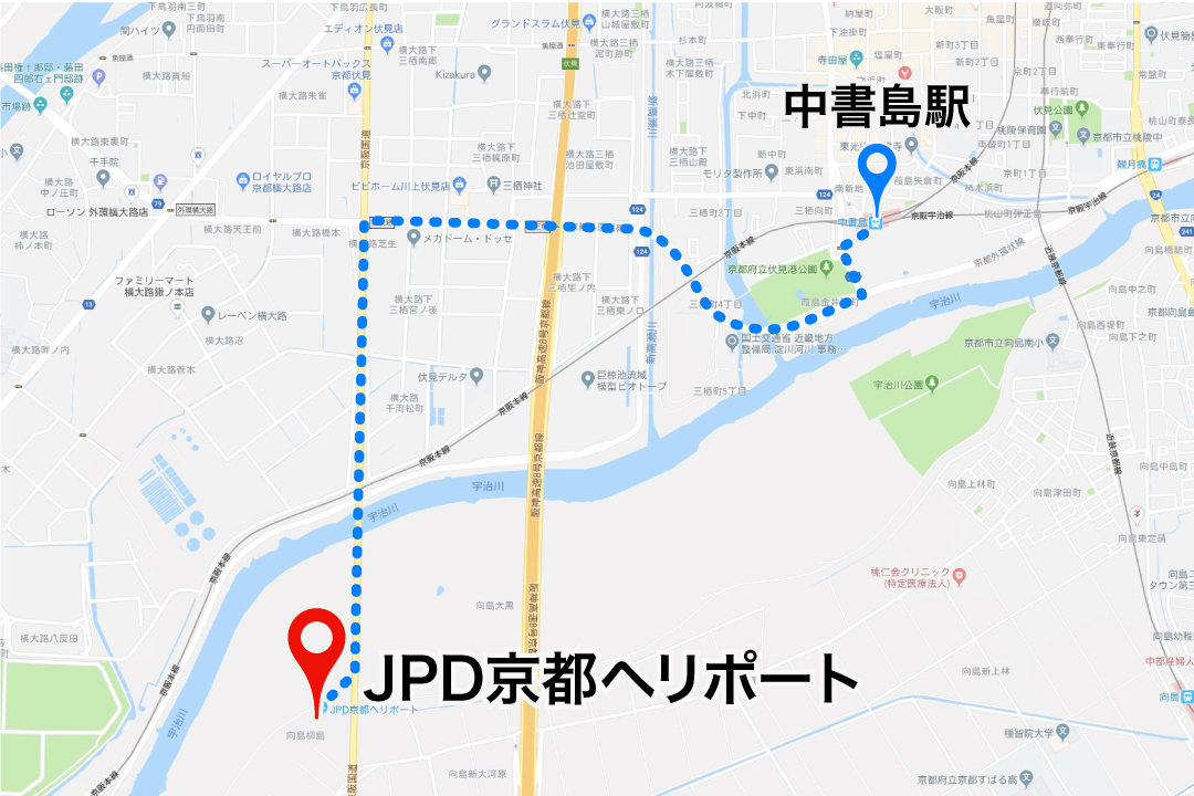 kyoto_heliport access map