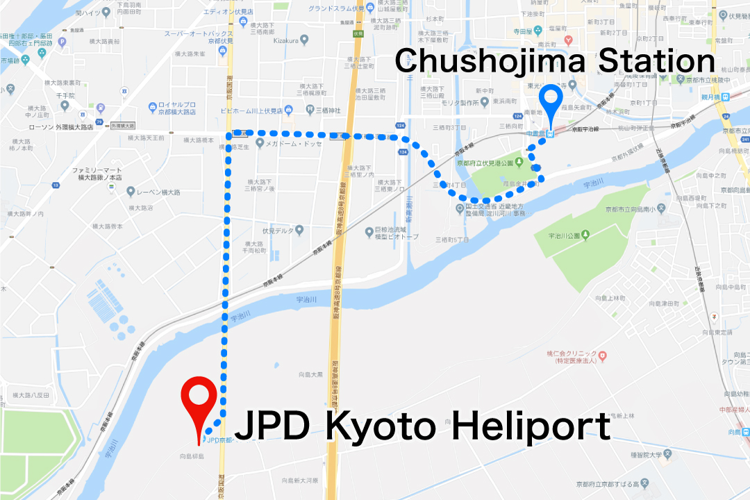 kyoto_heliport access map