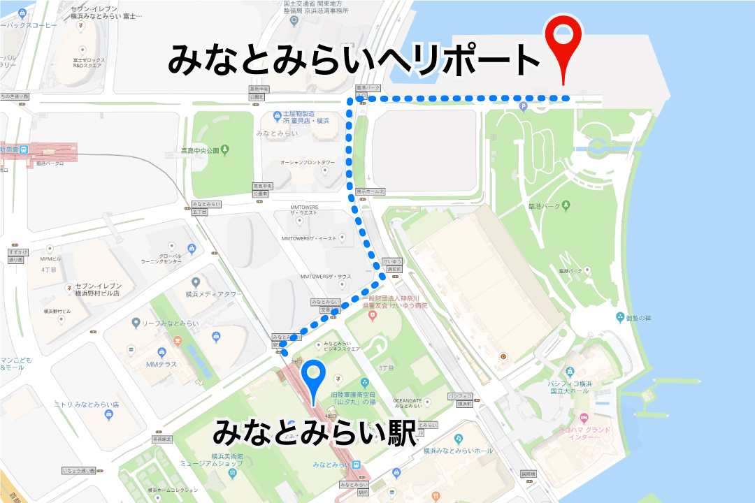 minatomirai_heliport access map