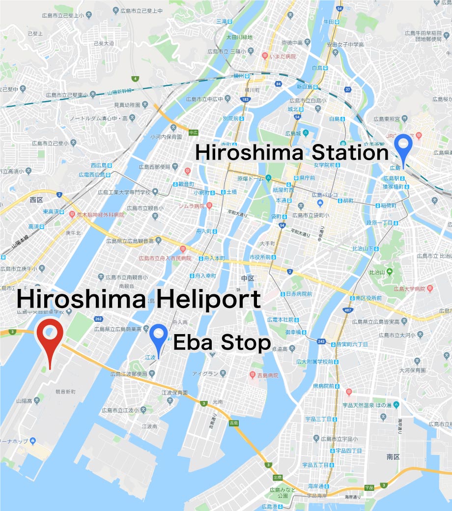 hiroshima_heliport access map
