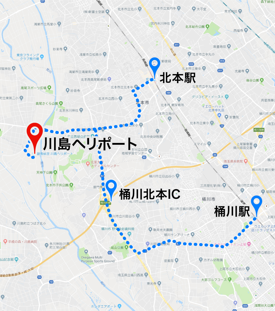 kawajima_heliport access map