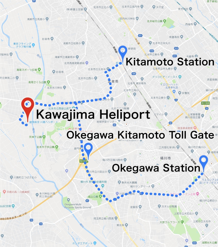 kawajima_heliport access map